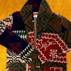LEVIS Men's Printed Sweater Knit Fleece Cardigan